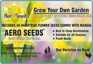 Aero Seeds 40 Variety Flower Seeds Combo: Beautiful Garden Blooms, Germination Seeds - Image 3