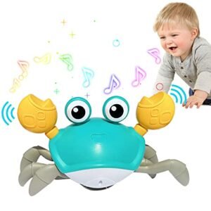 Crawling Crab Baby Toy: Light-up Musical Sensory Crabs, Interactive Toddler Gift for 6-18 Months