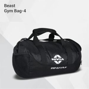 NIVIA Beast Gym Bag-4 Polyester/Unisex Gym Bags/Shoulder Bag for Men & Women with Separate Shoes Compartment/Carry Gym Accessories/Fitness Bag/Sports & Travel Bag/Sports Kit (Black) - Image 2