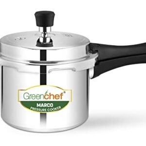 GREENCHEF Marco Aluminium Pressure Cooker Outer Lid 3 Litre capacity, ISI Certified, Silver Colour