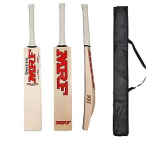 MRF Cricket Bat Popular Willow Hard Pressed Shaped for Superb Stroke Full Size Light Wait with Bat Cover