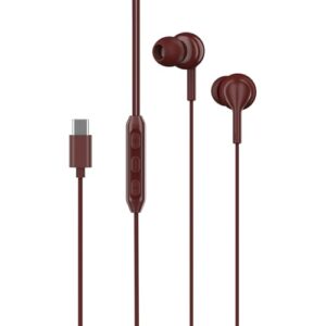Boat Newly Launched BassHeads 100 C Wired Earphones with Type-C Jack, in-Line Microphone, 10mm Drivers, Signature Sound, Integrated Controls & Multi-OS Compatibility(Maroon)