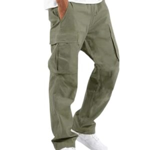 Men Cargo || Men Cargo Pants || Men Cargo Pants Cotton || Cargos for Men (Cargo-01-04) (S, OliveGreen)