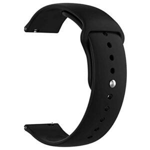 ACM Watch Strap Silicone Belt 22mm compatible with Noise Colorfit Ultra 3 Smartwatch Sports Band Black