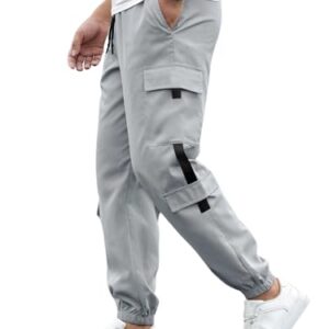 Lymio Track Pant for Men || Track Pants || Plain Track Pant (Track-06-08) (in, Alpha, M, Grey)