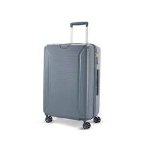American Tourister Robotech 67 CM Medium with Recessed TSA Lock & 8 Wheel & Internal Organiser, Hard PC Check-in Suitcase for Travel/Trolley Bag for Travel/Travel Bag with Double Wheel - Cadet Blue
