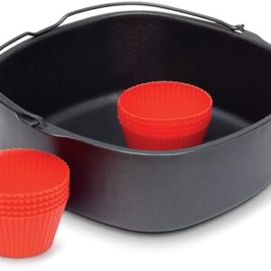 Philips Domestic Appliances Air Fryer Mold, Silicone, Black, Round, Deep-fryer Accessories