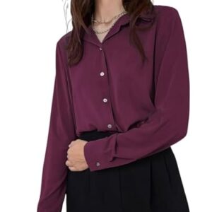 GRECIILOOKS Women's Solid Regular Fit Top (GL-W1894_Purple XL)