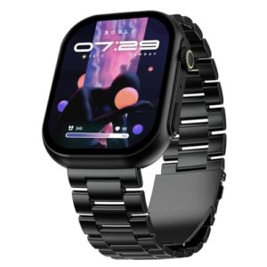 Boult Newly Lauched Drift Max Smartwatch 2.01'' HD Screen, BT Calling 5.2, 350 Nits Brightness, IP68, 250+ Watchfaces, 120+ Sports Modes, AI Voice Assistant, SpO2 Monitoring (Coal Black)