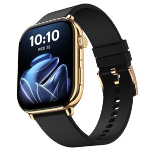 Noise Pulse 4 Max India's 1st Ever AI Create Smart Watch, AI Search, 1.96" AMOLED Display, Functional Crown, Premium Metallic Finish, BT Calling, 7 Menu Styles, Health Suiteᵀᴹ (Midnight Gold)