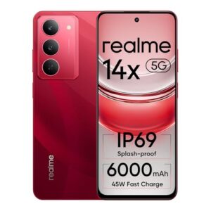 realme 14x 5G Smartphone 6+128GB, 6.67-inch Screen, 120Hz Display, 6000mAh Battery, 80MP, MediaTek Dimensity 6300, ArmorShell Protection, IP69