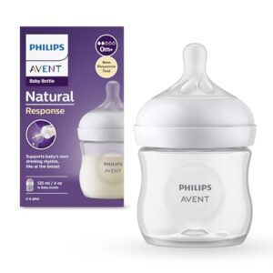Philips Avent Natural Baby Feeding Bottle | No.1 Brand Recommended by Moms Worldwide | Ideal for 0 months+| Natural Response Technology Mimics Breastfeeding | Uniquely Designed Nipple releases milk only when baby drinks | Pack of 1 | SCY900/01