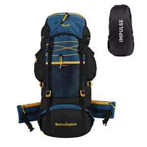 Impulse rucksack bags 75 litres travel bag for men tourist bag for travel backpack for hiking trekking Bag for men camping thames blue bag with 1 Year Warranty | Blue