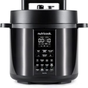 Nutricook Stainless Steel Smart Pot 2 (6 QT | 5.7 Litre), 1000W, 9 In 1 Instant Programmable Electric Pressure Cooker, Slow Cooker, Rice Cooker, Steamer, Saute Pot, Warm Food, Smart Lid
