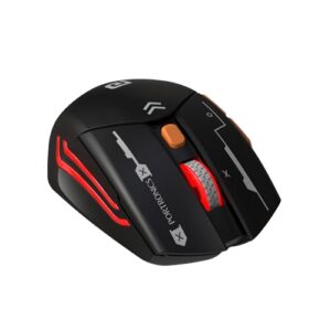 Portronics Vader Max Wireless Rechargeable Mouse, Bluetooth 5.3 & 2.4 GHz Dual Mode, 6-Button Control, Adjustable DPI Up to 2400, Ergonomic, Universal Compatibility for Laptop, Desktop, Gaming(Black)