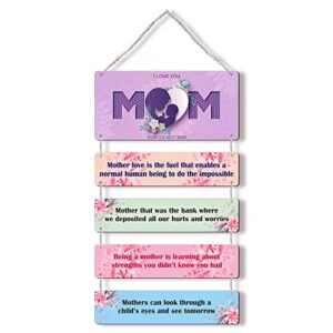 Regalo Casila Mom Quotes Wall Hanging Home Decor for Living Room - Birthday Gift for Mother's Day - Size: 12 X 25 Inch Mowh0008