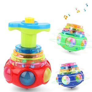 Toy Imagine Gyro Magic Lattoo Toys with Music and Lights Spinning Top Toy for Kids Boy Colourful Spinner Fidget Sound Tops Best Birthday Gift for Baby khilona Age 3+ Years Old Pack of 1