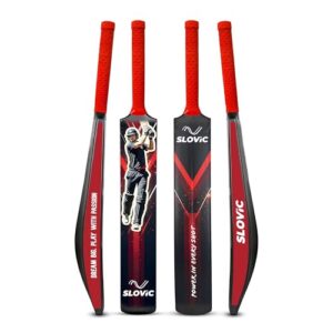 Slovic Cricket Bat [81 x 10 CM] | Full Size Tennis Bat for Cricket | Cricket Bat-Ball for Kids (6 to 14 Years Old) | Plastic Bats for Indoor Tournament | Lightweight Fiber Bat for Cricket kit