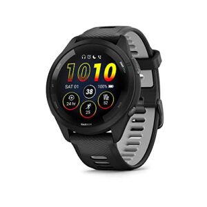 Garmin Forerunner 265 Running Smartwatch - Black and Powder Gray
