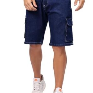 London Hills Denim Shorts for Men || Jeans || Half Shorts || Denim Half Pant for Men Dark Blue