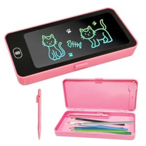 Gadget Deals- 2 in 1- Pencil case for Girls | Pencil case for Kids | Writing Tablet |LCD Display- pencilcase Pouch | Pencil Box for Kids Girls | LCD Drawing Pencil Box |Writing pad - for Schools