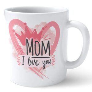 Aastha Imagine Media Media Mothers Special Printed Ceramic Coffee Mugs for Mothers Day, Gift for Your Maa, Birthday Gift for Mom, Anniversery Gift (Mom i Love u)