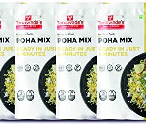 Tanawade's Smart Food Instant Poha Mix,(Buy 3 Get 1 Free) Ready to Cook, Home Food with Hand Picked Flavours, Pack of 4