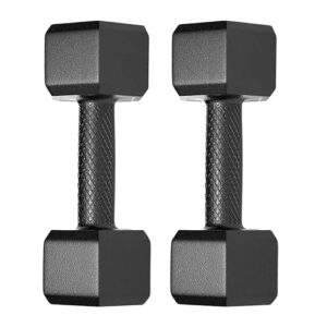 BULLAR Pvc Hex Dumbbells Pack Of 2 For Home Gym Equipment Fitness Barbell|Gym Exercise|Home Workout, Gym Dumbbells|Dumbbells Weights For Men & Women (6Kg (3Kg X 2 Dumbbell)), Black