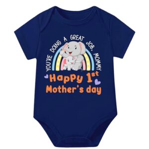 Lillypupp Happy First Mother'S Day Newborn Baby Clothes For Boy Girl.Baby Romper For Mothers Day Gift For New Mother Mom Mommy