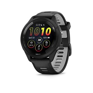 Garmin Forerunner 265 Music GPS Running Smartwatch,Amoled Touchscreen, Battery Upto 13 Days, HRV Status & Advanced Sleep Monitoring, SPO2,Morning Report, Track Running, Cross Training with Black Band
