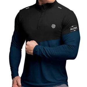 AUSK Polyester Men Regular Fit T-shirt || Mens Sports T-Shirts (Color-Teal)