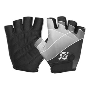 Nivia Crystal Sports Glove for Men&Women, Gloves Gym Workout, Gym Accessories Men, Gym Gloves Men Workout, Sport Glove, Fitness Gloves, Hand Glove Gym Men, Grip Gloves, Exercise Gloves(Black/Grey)