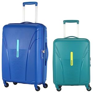 American Tourister Polypropylene (PP) Ivy 68 Cm Medium Blue Hard Luggage 55 Cm Small Sea Green Hard 4 Spinner Wheel Trolley Bag, Assorted