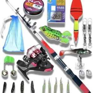 Quanhai 7 ft Special Fishing Set Combo SE-2 Red Fishing Rod (210 cm, 0.198 kg, Red)