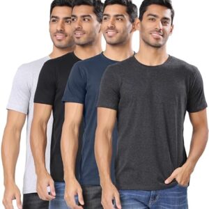 London Hills Men T-Shirt || T-Shirt for Men || Plain T Shirt || T-Shirt (Pack of 4)