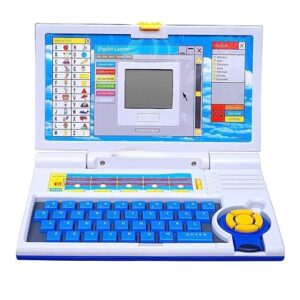 Cable World Educational Laptop Computer Toy Educational Computer for Kids Above 3 Years - 20 Fun Activity Learning Machine, Now Learn Letter, Words, Games, Mathematics, Music, Logic, Memory Tool,Blue