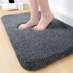 SRIVI |Door mats Anti Skid for Home, 40x60 cm Pack of 1 (Grey) - Water Absorbent Rugs Model Name: Water Soak_916