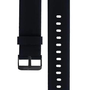 19mm Silicone Strap Compatible with Noise Colorfit Pro 2, Boat Storm Smart Watch & Watches with 19mm Lugs (Black Backle)