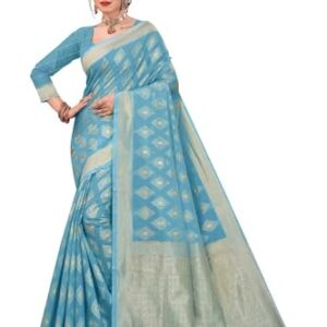 YATHARTH TRADING Elegant Banarasi Silk Fabric with Intricate Kajukatri Design | sarees for women | saree for wedding | cotton silk saree| silk saree for women | |(KAJU-D RAMA)