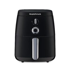 Morphy Richards 5 Litre Classic Air Fryer|Easy Knob Control|Adjustable Time & Temperature Control|Voltage Fluctuation Protection|Non-stick Coated Basket, Accessories|2-Yr Warranty by Brand|Black|1500W