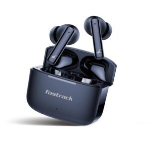 Fastrack Fpods FQ100|BT5.4 TWS Earbuds, 50Hrs Playtime, Quad mic ENC for Crystal Clear Calls, Low Latency Gaming Mode Upto 40ms,NitroFast Charge - 200 Min in 10 Min,13mm Extra Deep Bass Drivers,IPX4
