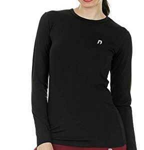 NEVER LOSE Women Compression T-Shirt, Top Full Sleeve Plain Athletic Fit Multi Sports Cycling, Cricket, Football, Badminton, Gym, Fitness & Other Outdoor Inner Wear (Large, Black)