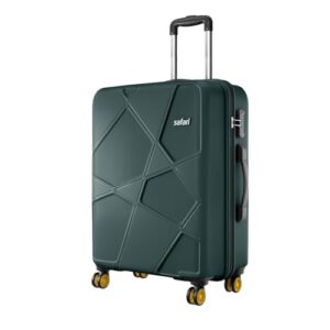 Safari Pentagon Pro 8 Wheels 66Cm Medium Size Checkin Trolley Bag, Hard Case Polypropylene 360º Wheeling Luggage for Men & Women, Travel Bag, Suitcase for Travel, Trolley Bags for Travel, Dusk Green