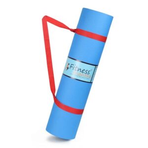 Fitness Mantra® 4mm Anti-Slip Yoga Mat for Yoga Exercise |Qnty.-1 Pcs.| With Carrying Strap| Blue|