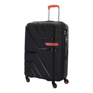 American Tourister Upland Sport 68 CM Medium Checkin Polypropylene (PP) Hard 4 Wheels Spinner Luggage/Suitcase/Trolley Bag for Travel (Black)