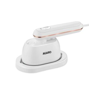 AGARO Regal Mini Garment Steamer, 1200 Watts, Wrinkle Remover, Fast Heating, Scratch Resistant Titanium Coated Plate, 2In1 Horizontal Vertical Use