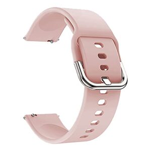 ACM Watch Strap Silicone Material Belt 22mm compatible with Noise Colorfit Pro 5 Smartwatch Sports Hook Band Size Creame Pink