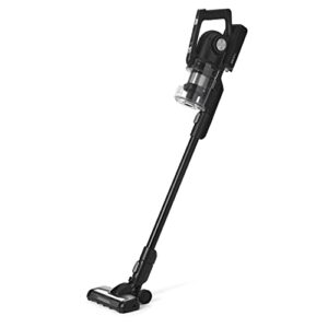 amazon basics Cordless Vacuum Cleaner With 350 W Power Suction, Rechargeable 2000 Mah Battery, Low Sound And 1 Year Warranty , Black, 0.6 Liter, Hepa, 5 Count