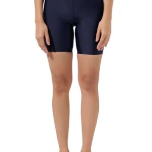 LYCOT Women's Polyester Cycling Plain Short for Activewear,Yoga,Gym Cricket, Football, Badminton, Swimming, Fitness & Other Outdoor - Navy Blue