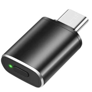 TECHWIBE USB-C Mouse Jiggler with 3 Modes (Jitter/Swipe/Slide) – Undetectable Mouse Mover, Plug & Play, Metal Shaker, Driver-Free, Long-Press On/Off, Keeps PC/Laptop Awake